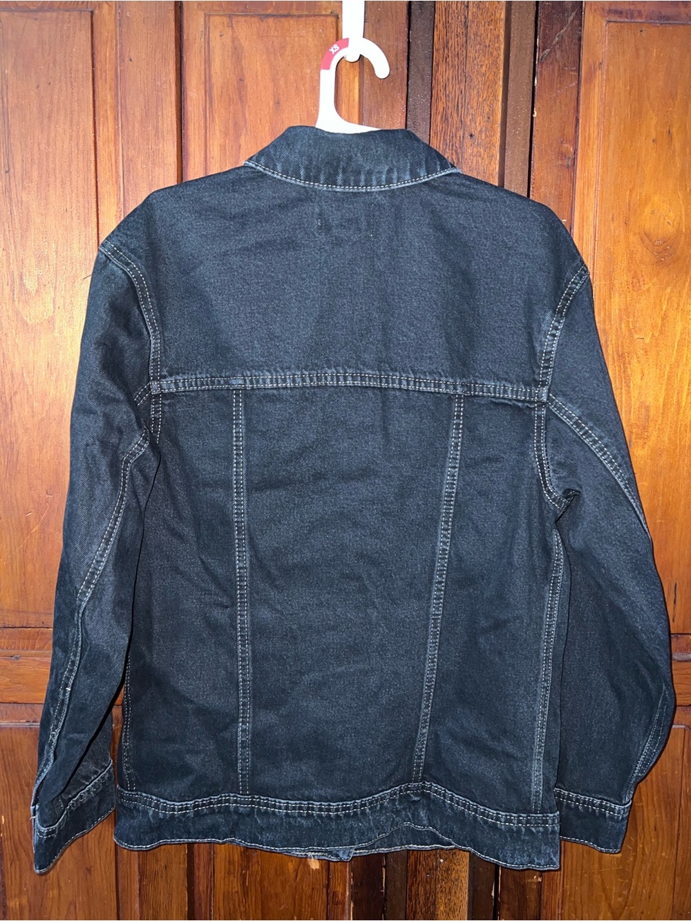 Universal Thread Denim Jacket Black Jean Jacket Classic Style Washed Black - Picture 6 of 11